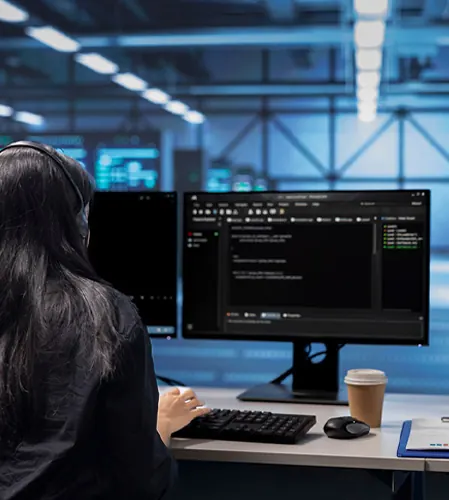 Network operations analyst at work